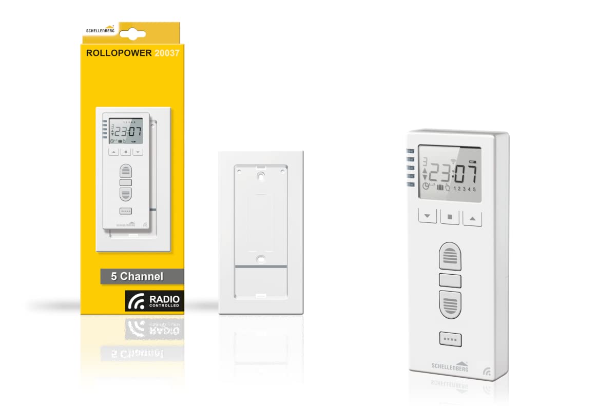 Schellenberg 20037 Premium Funk-Zeitschaltuhr - Weiß für Zuhause - Wecker funktechnisch synchronisiert - 168-Stunden-Aus